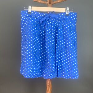 J. Crew Blue Polka Dot Mini Skirt